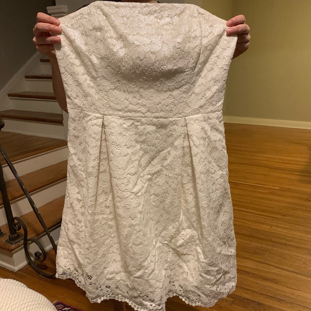 Lilly Pulitzer metallic white dress